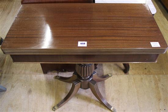 Regency style mahogany card table